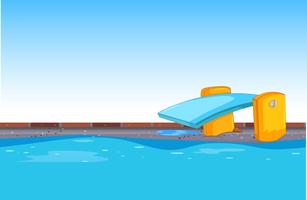 Blue swimming pool background vector