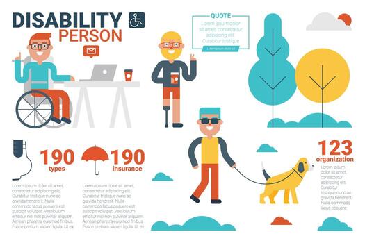 concepto de persona con discapacidad vector