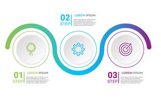 Plantilla de negocio de infografía con 3 opciones. vector