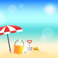 Summer time, Summer beach background vector illustration