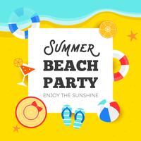 Summer time, Summer beach party vector illustration