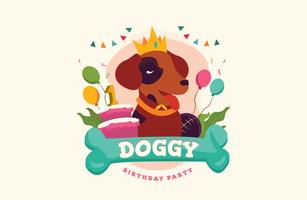 Pet Lover Animal Birthday Vector Illustration