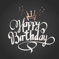 Happy Birthday Typography Vector