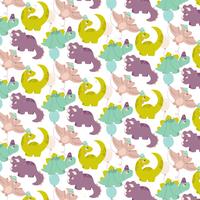 Vector Cute Dino Seamless Pattern