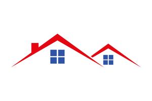 logo house for sale rental or home ownership vector illustration
