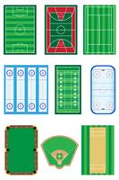 fields for sports games vector illustration