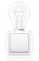 concept of light bulb with a switch vector illustration