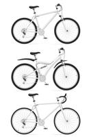 set icons sports bikes vector illustration