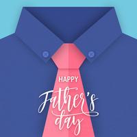 Father’s Day Paper Art Greeting Card vector