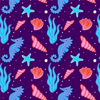 Cute Coral Sea Pattern vector