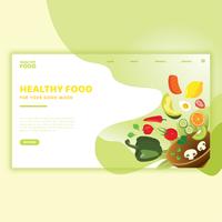 Healthy Food Landing Page Template vector