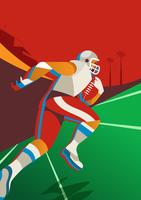 American Football Player Running vector