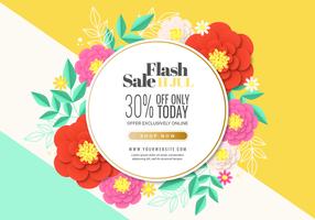 Vector Floral Sale Banner