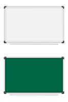 plastic school board for writing marker and chalk vector illustration