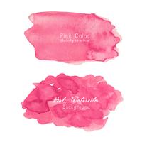 Pink abstract watercolor background. Watercolor element for card. Vector illustration.