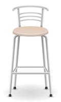 metallic bar chair stool vector illustration