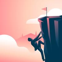 Corporate Goals Cliff Challenge vector