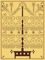 Funky Family Tree Template Vector	