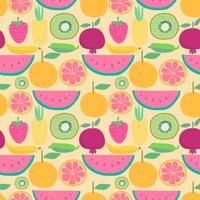 Seamless pattern with fruit background. Vector illustrations for gift wrap design.
