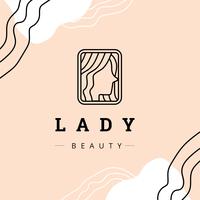 Mujer logotipo para salón de belleza vector