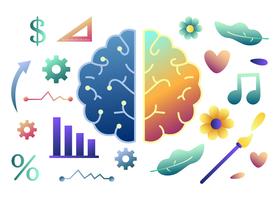 Left and Right Brain Human Concept vector