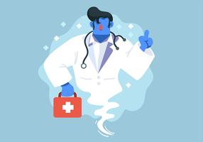 Healthcare Character and Genie Doctor vector
