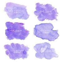 Purple abstract watercolor background. Watercolor element for card. Vector illustration.