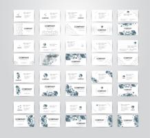 Set of business card on white background with copy space. Vector illustration.