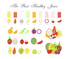 Fruit pulps isolated on white background, Healthy drink for body, Icon vector design.