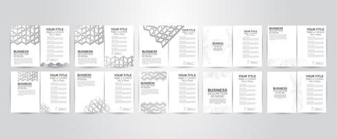 Set of flyer design with polygon structure and copy space. Vector illustration.