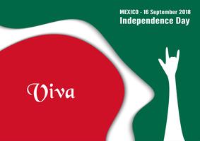 Ilustración del vector para el día de la independencia de México el 16 de septiembre para el fondo celebrado.