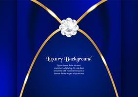 Abstract blue background in premium indian style. Template design for cover, business presentation, web banner, wedding invitation and luxury packaging. Vector illustration with golden border.