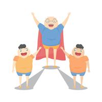 Family activity is smilling on white background. Vector illustration in flat design.