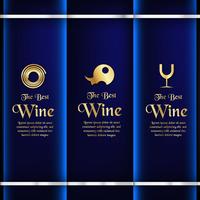 Luxury packaging template in modern style for wine cover, beer box. Vector illustration in premium concept. EPS 10.