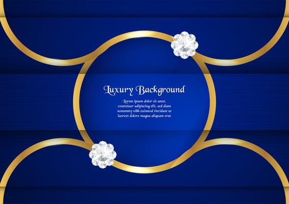 Abstract blue background in premium indian style. Template design for cover, business presentation, web banner, wedding invitation and luxury packaging. Vector illustration with golden border.