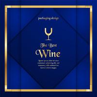 Luxury packaging template in modern style for wine cover, beer box. Vector illustration in premium concept. EPS 10.