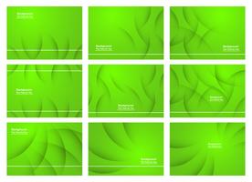 Set of green abstract background with copy space for text. Modern template design for cover, web banner, screen and magazine. Vector illustration.