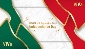 Ilustración del vector para el día de la independencia de México el 16 de septiembre para el fondo celebrado.