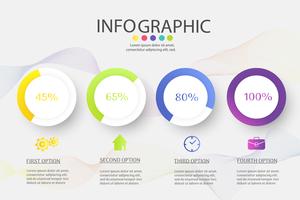 Design Business template 4 options or steps infographic chart element. vector