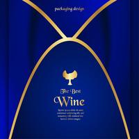 Luxury packaging template in modern style for wine cover, beer box. Vector illustration in premium concept. EPS 10.