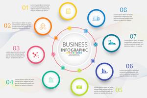 Design Business template 8 options or steps infographic chart element vector