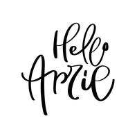 Hello April Hand drawn calligraphy text and brush pen lettering. design for holiday greeting card and invitation of seasonal spring holiday calendar vector