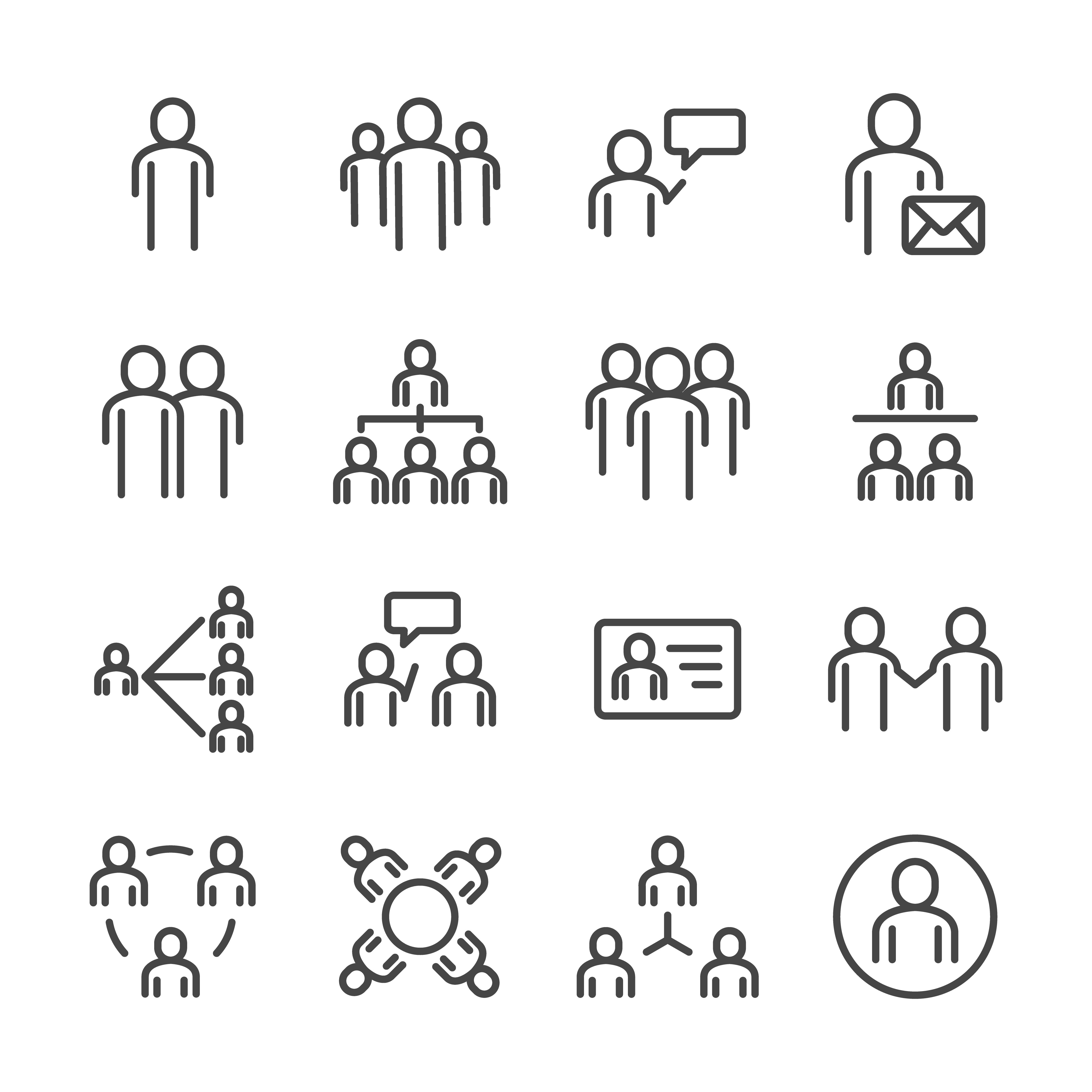 People And Social Icon Set Thin Line Icon Theme Outline Stroke Symbol Icons White Isolated Background Illustration Vector Download Free Vectors Clipart Graphics Vector Art