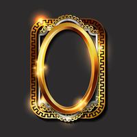 Decorative vintage golden frames and borders vector