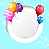 Fondo de celebración de cumpleaños, fondo de pantalla de globo de cumpleaños vector