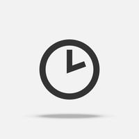 Icono de reloj de tiempo Objeto y concepto de negocio. Tema de signo y símbolo. Logo simple y minimalista. vector