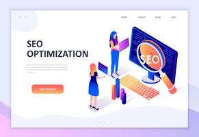 Modern flat design isometric concept of Seo Analysis vector