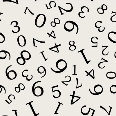 Seamless pattern background. Abstract and Classical concept. Geometric creative design stylish theme. Illustration vector. Black and white color. Numerical and number shape for education.