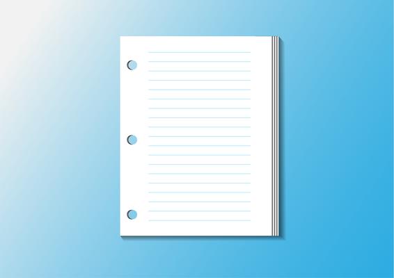 Note paper memo with line, Post it