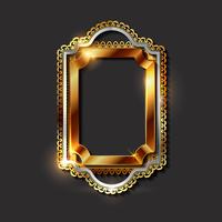 Decorative vintage golden frames and borders vector